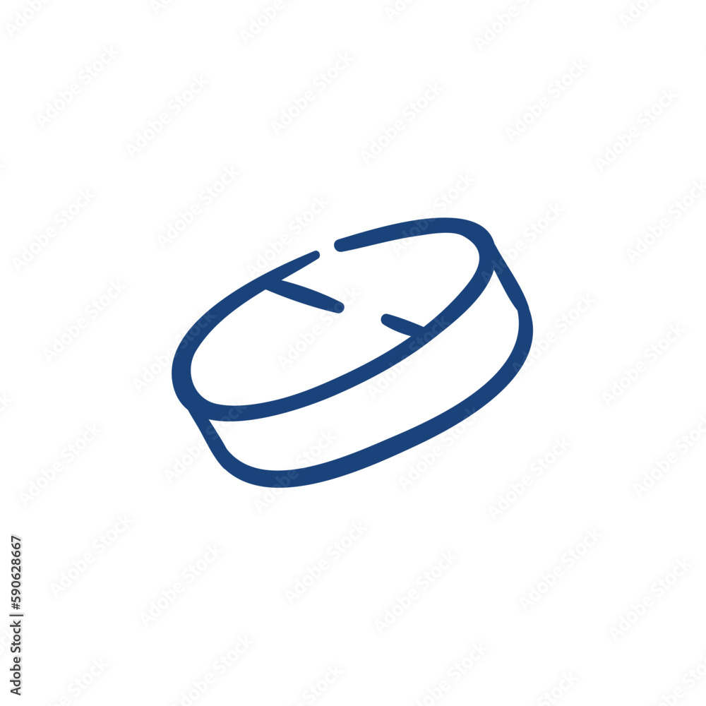 round tablet. Hand drawn vector illustration round tablet. Hand drawn vector illustration