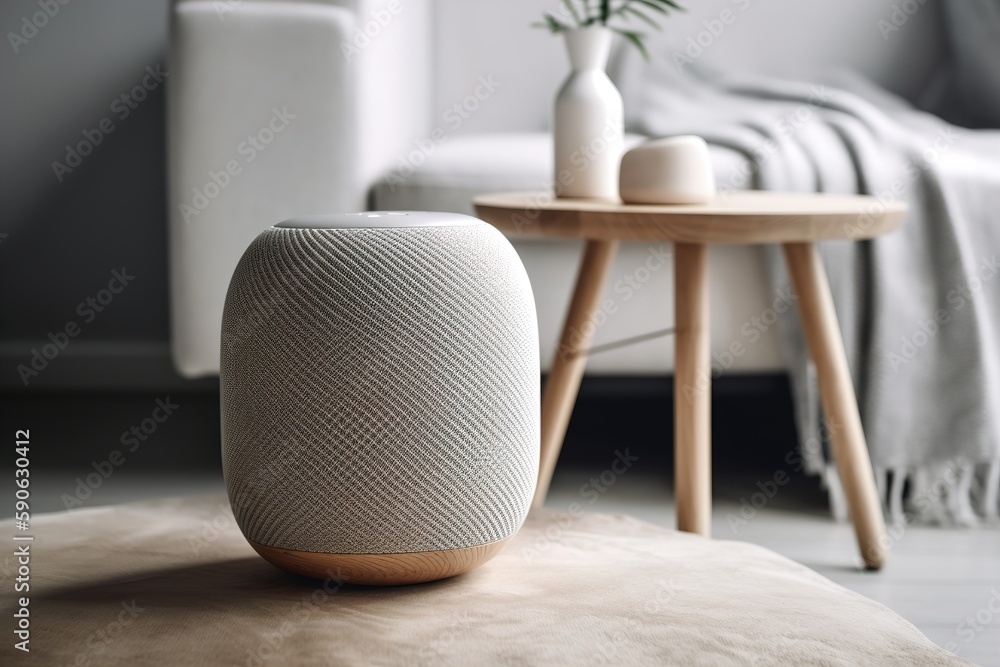 Obraz premium smart home speaker in modern interior