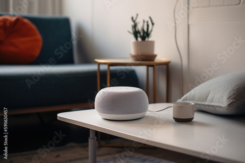smart home speaker in modern interior