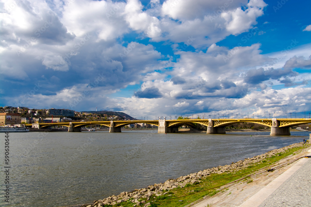 The Elizabeth Bridge over the river Danube in Budapest