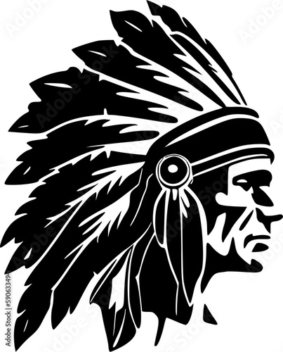Chiefs | Black and White Vector illustration