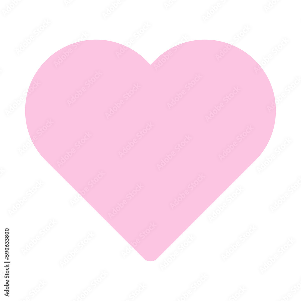 Light pink heart on white square background Light pink heart on white square background