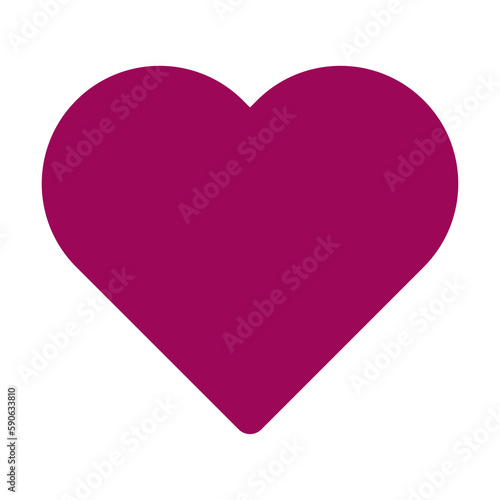 Free Download A magenta Heart on white square background  - GFXLoad