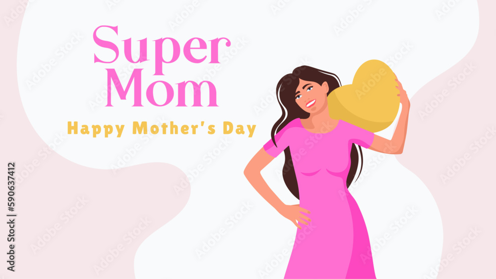 Mothers day greeting card template