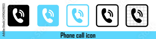 Phone call button or sign. The support line. Incoming call. Receiving call. Vector