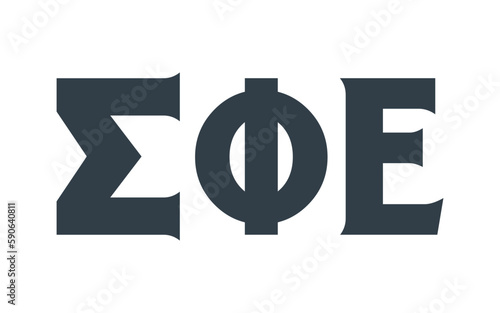 Sigma phi Epsilon greek letters, ΣΦE greek letters