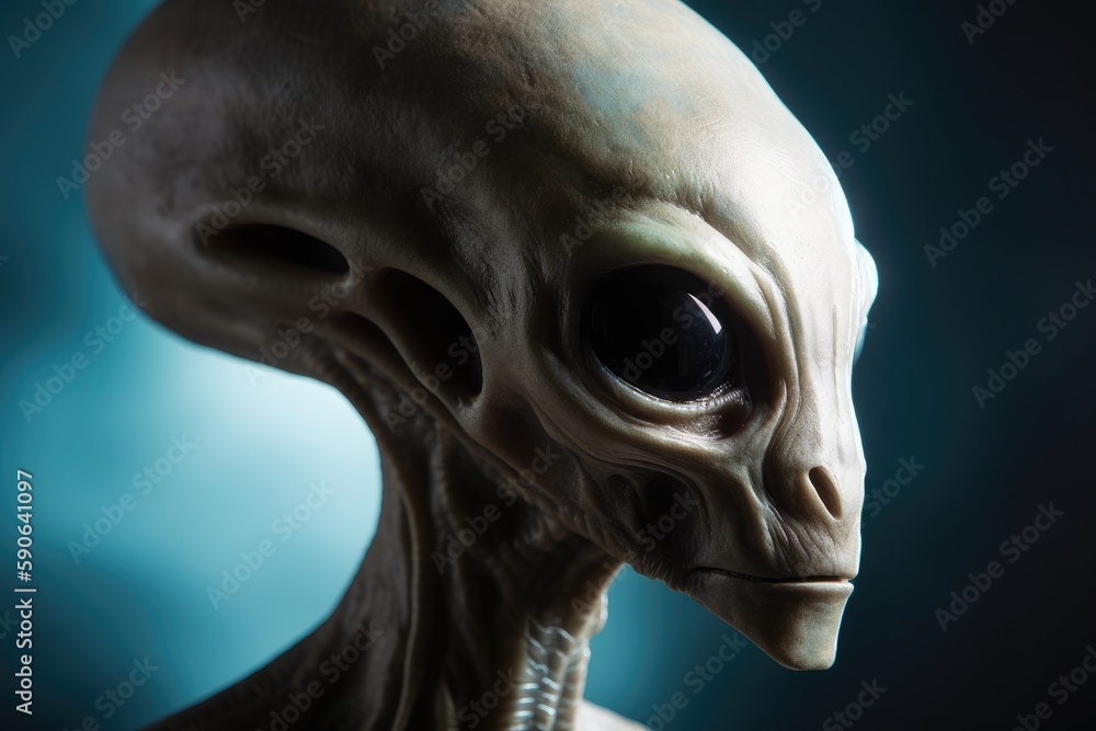 Alien portrait. Generative AI. Alien portrait. Generative AI.