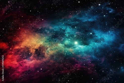 vibrant and starry universe. Generative AI