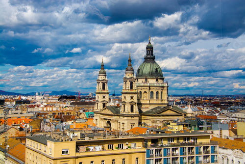 Panorama view of Budapest from a ferris wheel