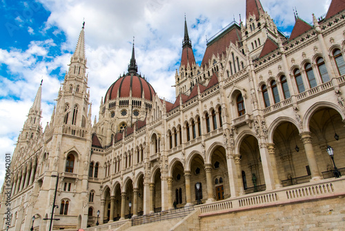 The building of Hungarian Parliament on a sunny day of March © belizar