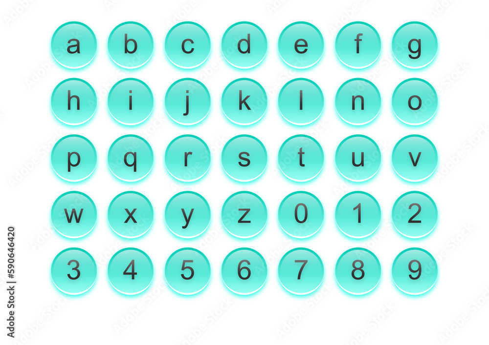 aqua buttons with letters aqua buttons with letters