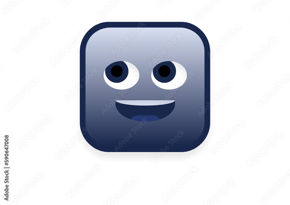 Naklejka premium 3d smiley face