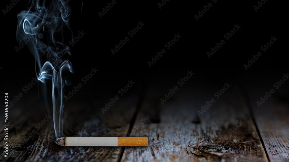 Smoke of Death Table Top Background features a cigarette laying on a rustic wooden table top with smoke rising from the tip of the cigarette. Smoke of Death Table Top Background features a cigarette laying on a rustic wooden table top with smoke rising from the tip of the cigarette.