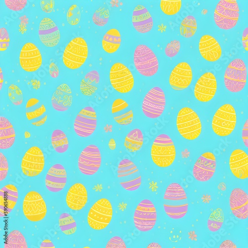 the Colorful Easter eggs background