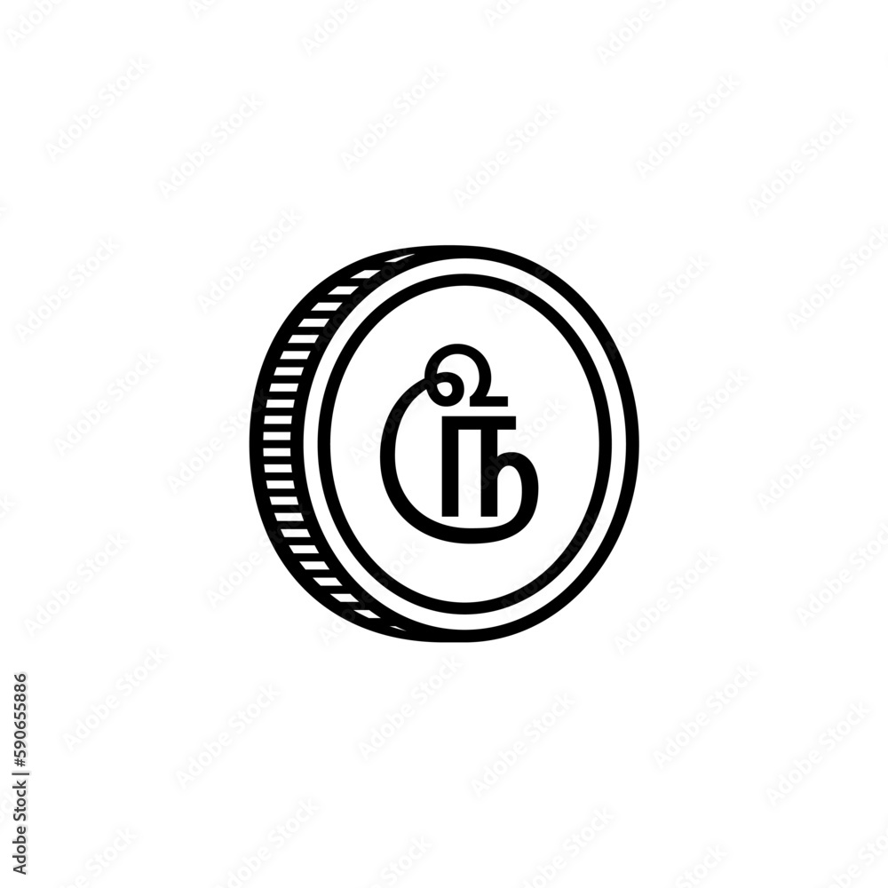 Sri Lanka Currency Symbol in Tamil, Sri Lankan Rupee Icon, LKR Sign. Vector Illustration Sri Lanka Currency Symbol in Tamil, Sri Lankan Rupee Icon, LKR Sign. Vector Illustration