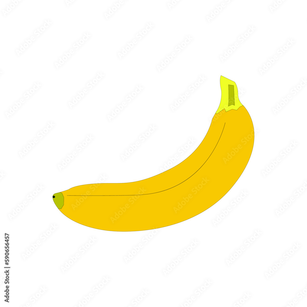 yellow banana vector design single ripe banana illustration isolated on white background yellow banana vector design single ripe banana illustration isolated on white background