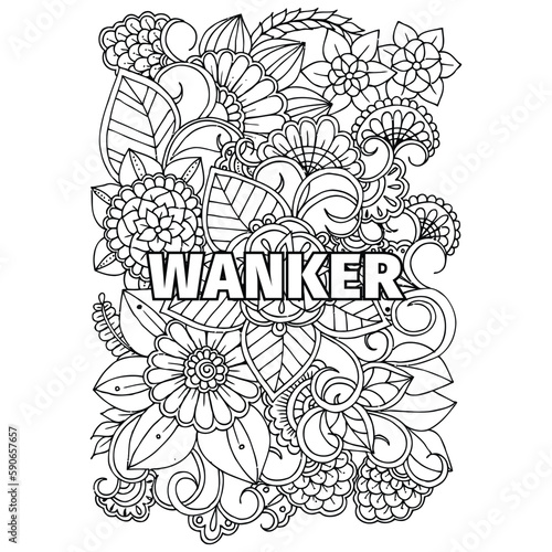 Motivational Swear Word Coloring Book Page for Adult
