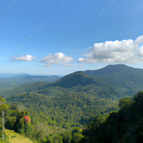 clouds over the mountains