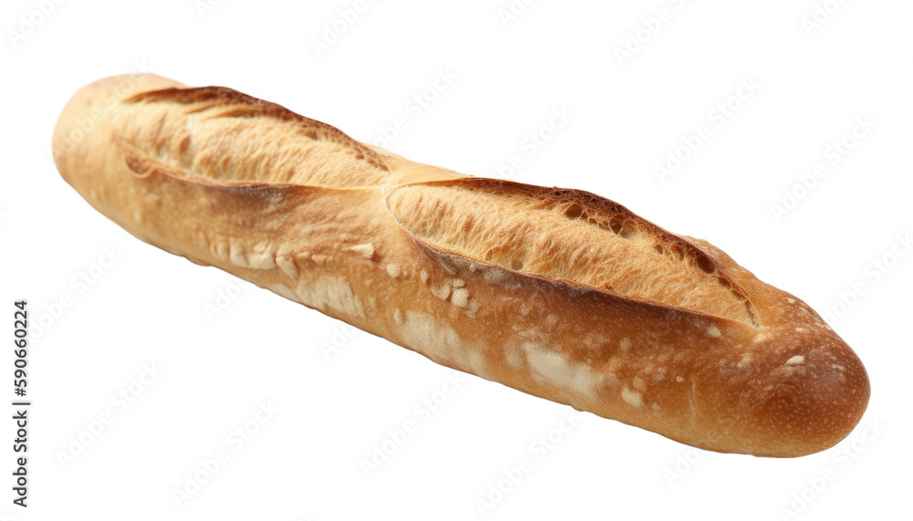 baguette isolated on transparent background, generative ai baguette isolated on transparent background, generative ai