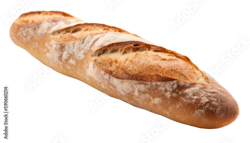 baguette isolated on transparent background, generative ai