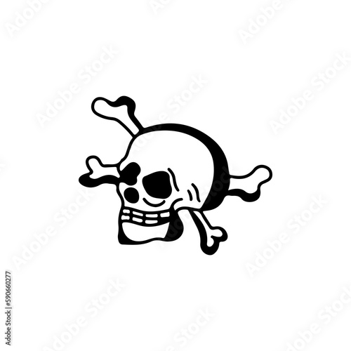 vector illustration of pirate skull