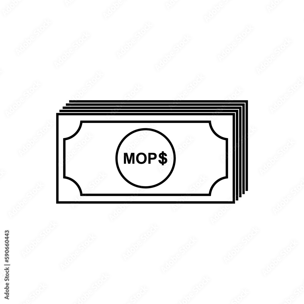 Macau Currency Symbol, Macanese Pataca Icon, MOP Sign. Vector Illustration Macau Currency Symbol, Macanese Pataca Icon, MOP Sign. Vector Illustration