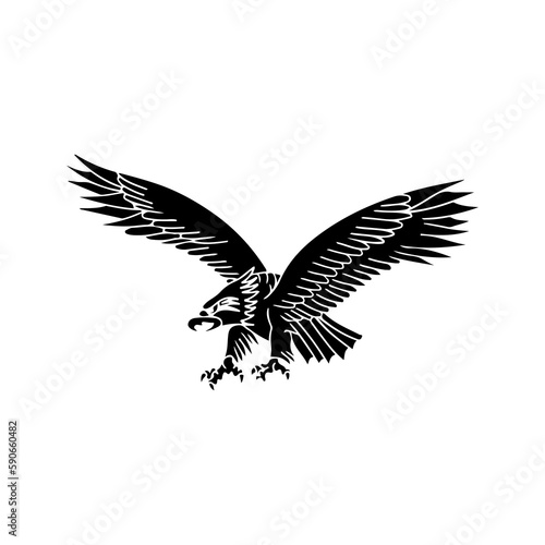 vector illustration of an eagle bird silhouette