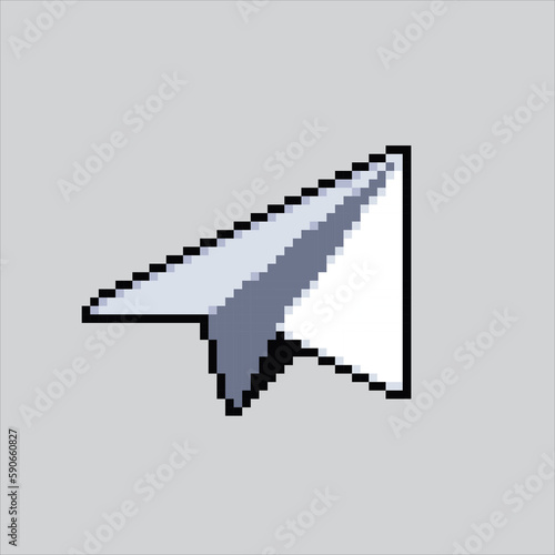 Pixel art illustration paper plane. Pixelated paper plane. paper plane icon pixelated
for the pixel art game and icon for website and video game. old school retro.