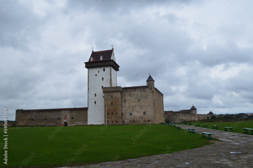 Castle of Narva, Estonia, border between Russia and the EU
