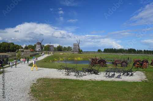 The Angla Windmills of Saaremaa Island, Estonia photo