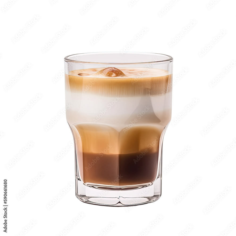 cortado isolated on transparent background, generative ai cortado isolated on transparent background, generative ai