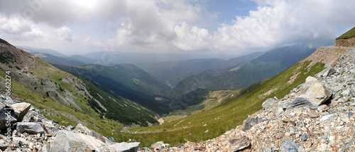 Panorama in the Parang mountains. Carpathian mountains, Romania photo