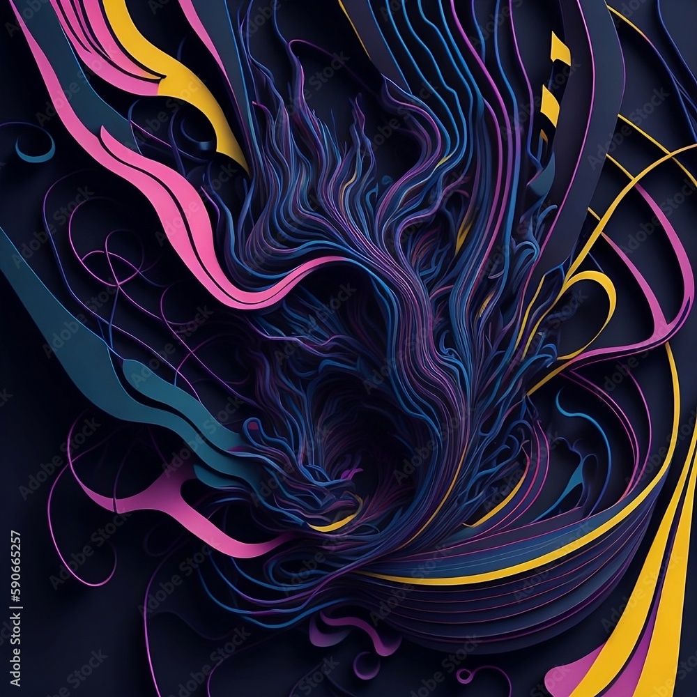 A Vibrant Graphic Design for Music and Art Lovers. This design could use as wallpaper, background 
