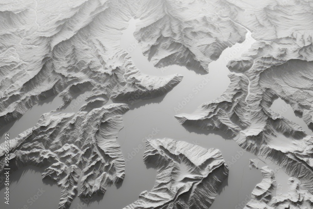 majestic mountain range in black and white. Generative AI majestic mountain range in black and white. Generative AI