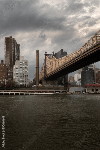 city bridge and city skyline