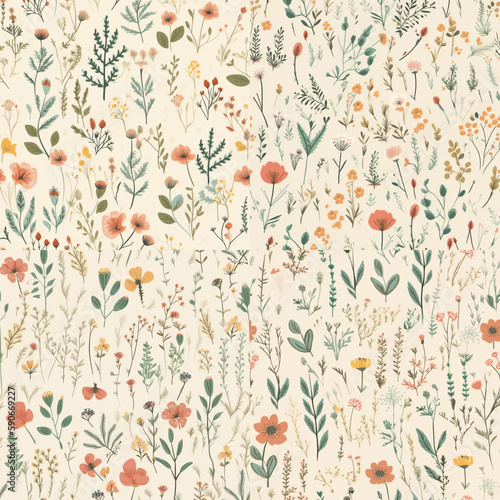 Flowers vintage.Generative AI 