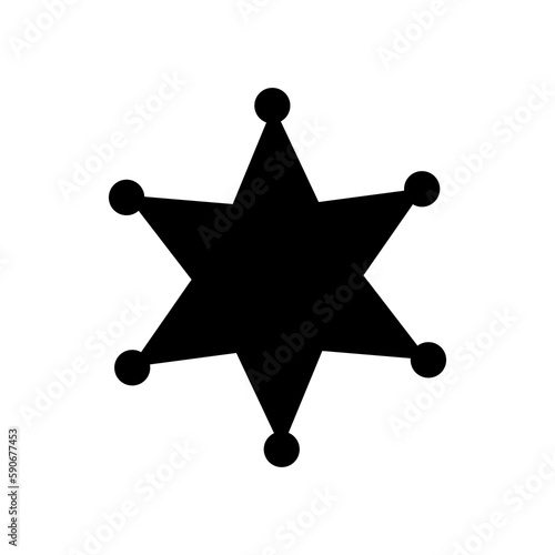  Sherif star icon for apps and web sites vector illustration on white background..eps