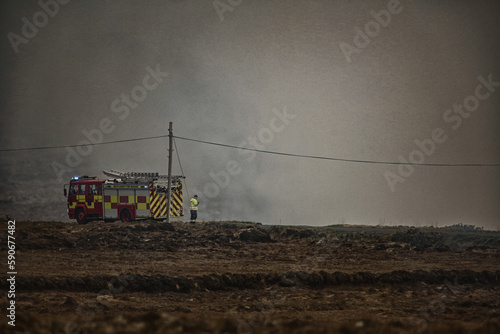 Doogort West Bog Fire Achill Island, Fire Brigade photo