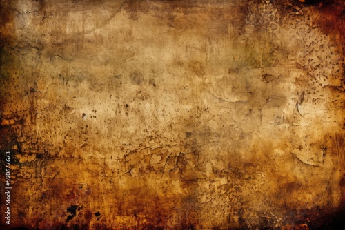 an antique grungy background with a black border. Generative AI