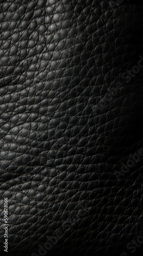 Black leather texture. Generative AI