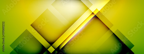 Light and shadow squares and lines abstract background