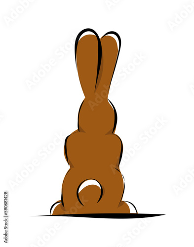 Hase von hinten