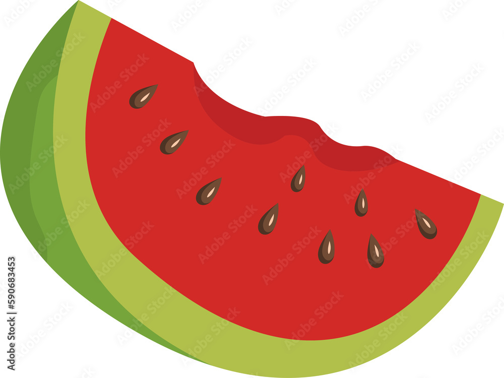 Sliced Watermelon Illustration Sliced Watermelon Illustration