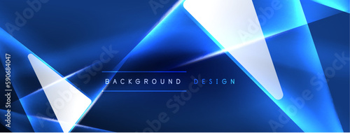 Neon lights hacking geometric background, virtual reality or artificial intelligence concept, cyberpunk geometric template for wallpaper, banner, presentation, background