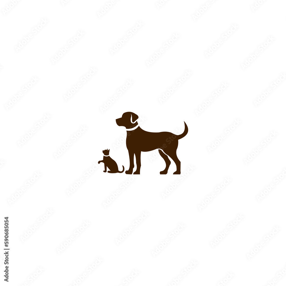 dog logo design, animal vector illustration