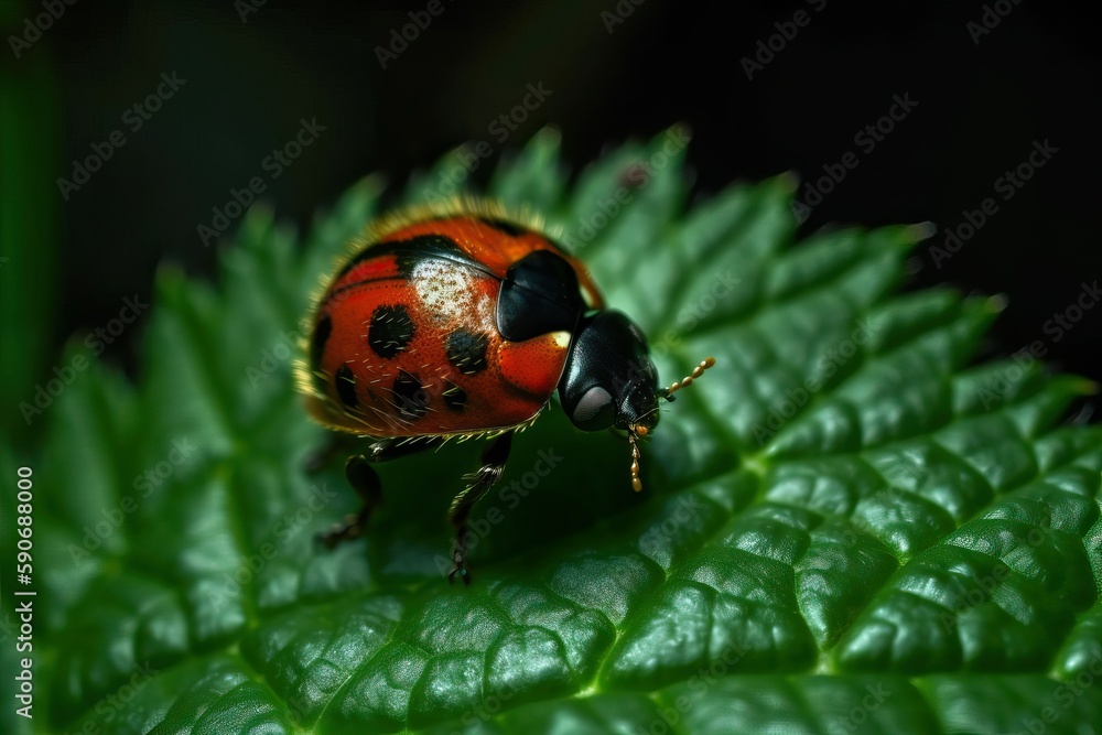 ladybug on leaf ladybug on leaf