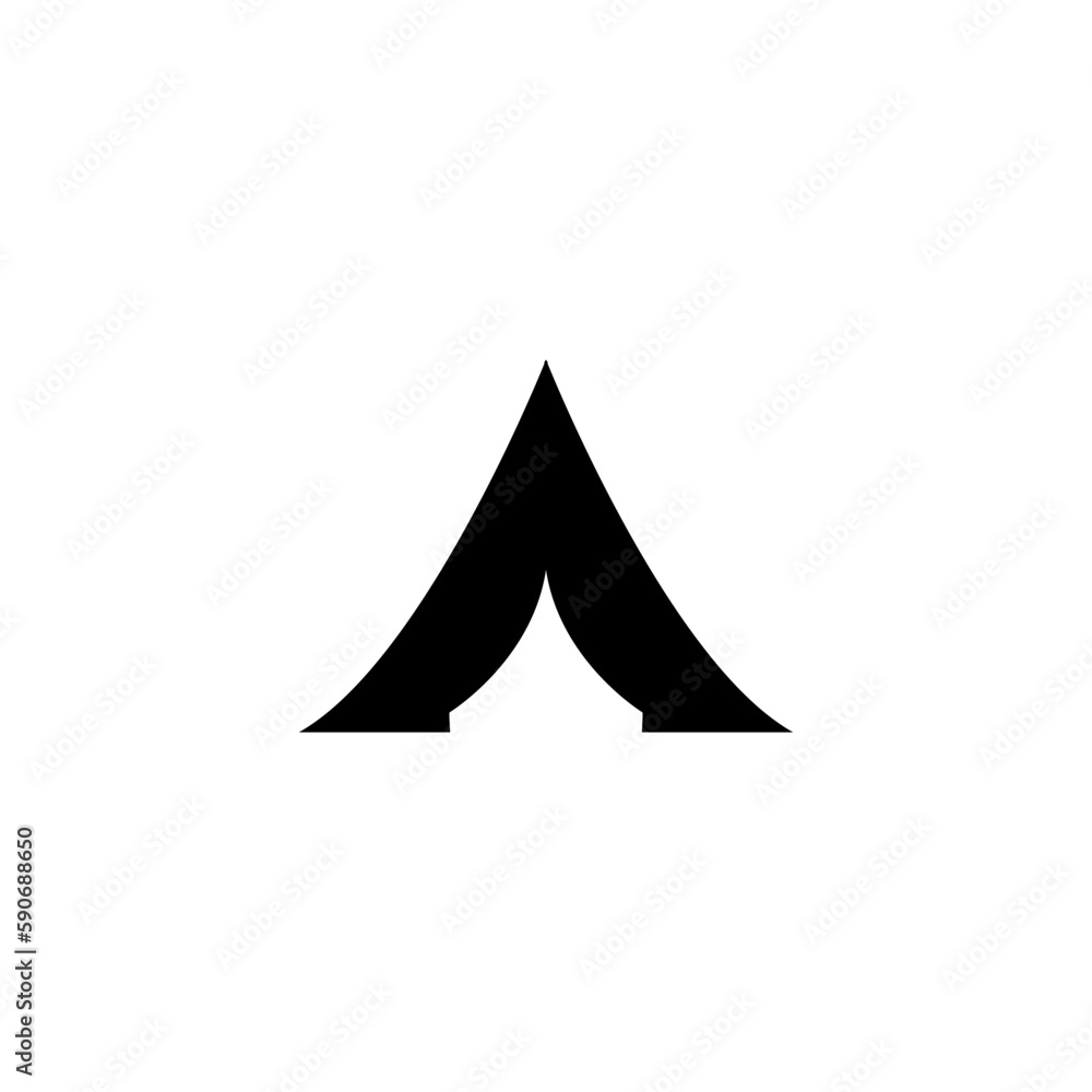 Tent icon vector logo design template Tent icon vector logo design template