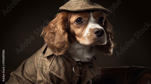 sherlock holmes dog  portrait photo