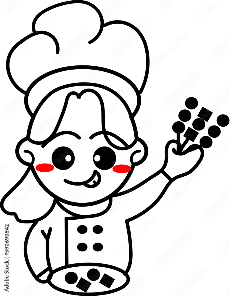 chef serve a meat ball food chef serve a meat ball food