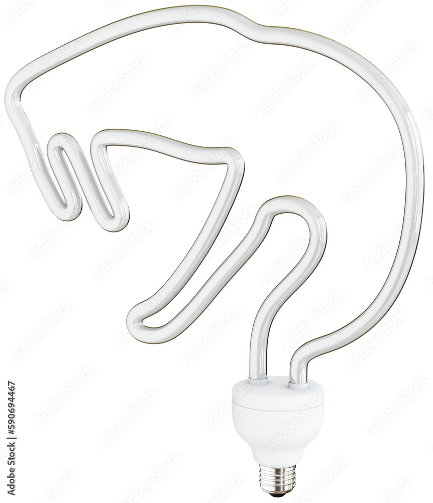 3D Fluorescent Lightbulb Shaped as a Snake 3D Fluorescent Lightbulb Shaped as a Snake